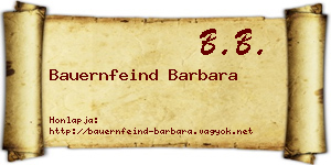 Bauernfeind Barbara névjegykártya